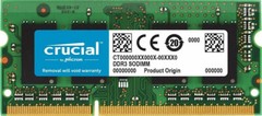 Crucial 4GB Single DDR3 1600 MT/s PC3-12800 204-Pin 1.35V/1.5V SODIMM Memory
